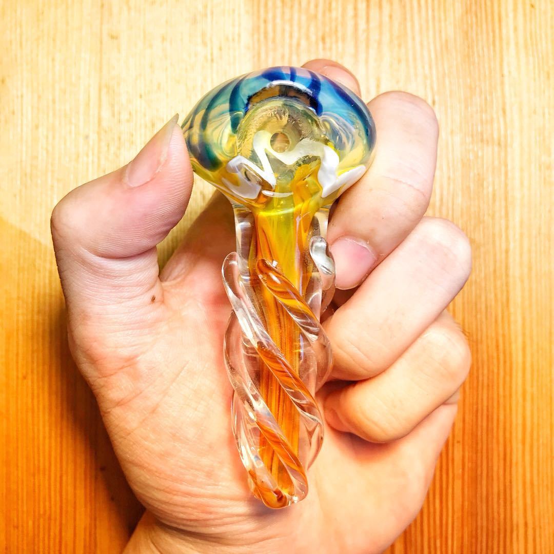Nano Inside-Out Pipe w/ Spiral Glass Orbs - PuffingBird AU