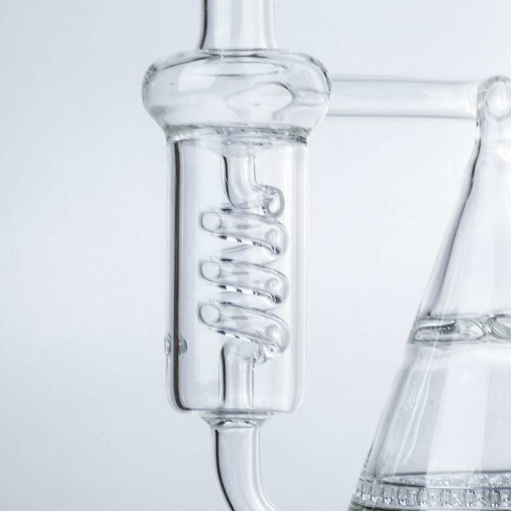 Pyramid Multi-Perc Recycler Glass Bong
