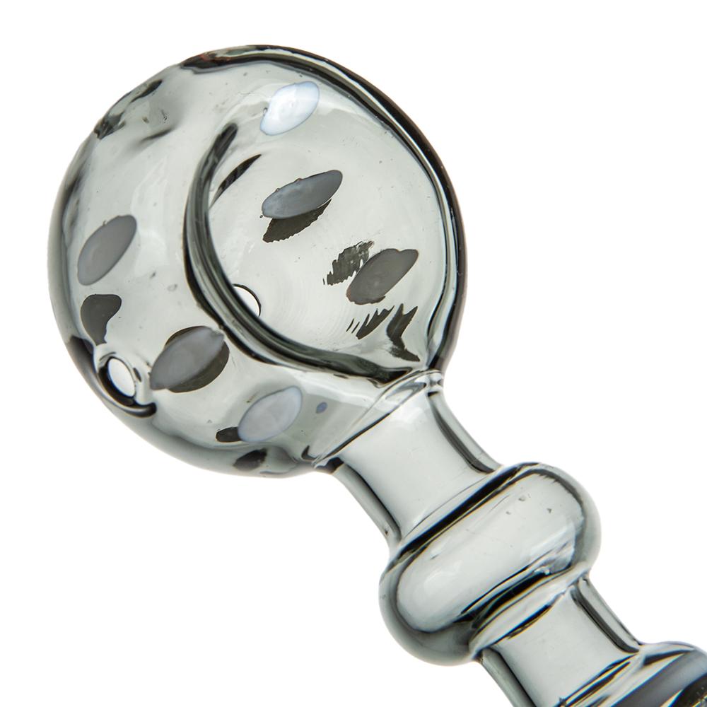 4.72 Dots Clear Glass Spoon Pipe