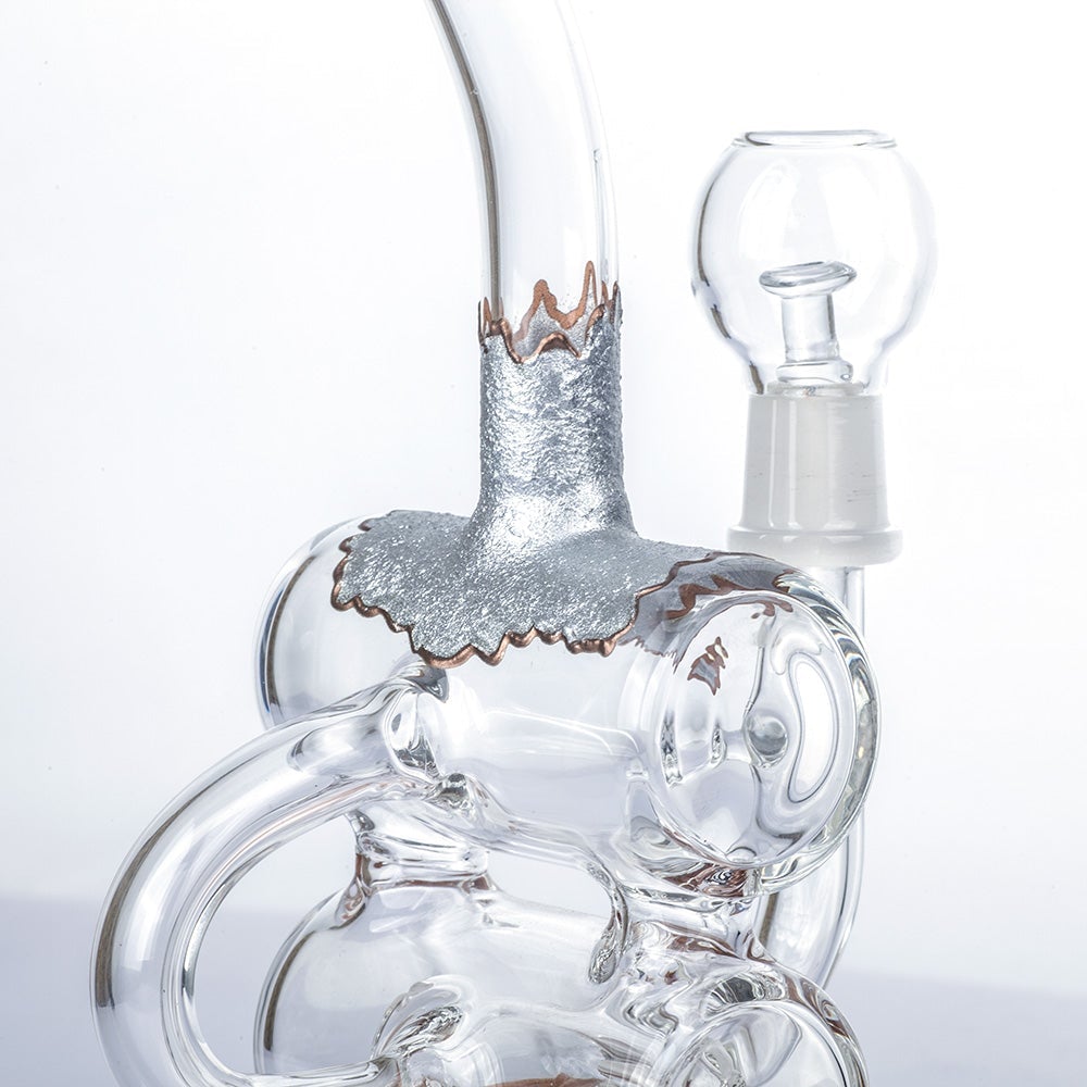 9 Double Chamber Recycler Dab Rig
