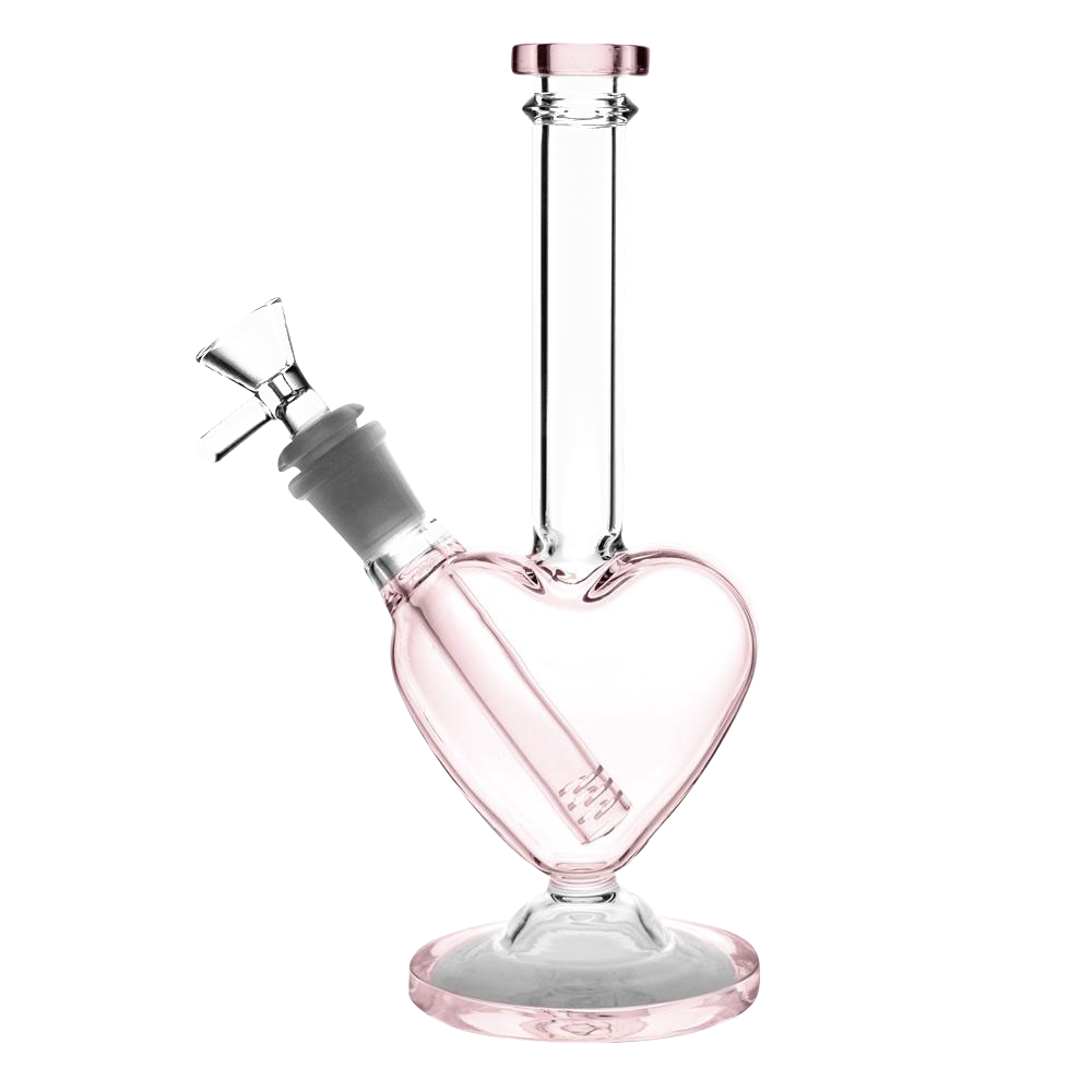 Love Heart Shaped Glass Bong (Random Color) - PuffingBird AU