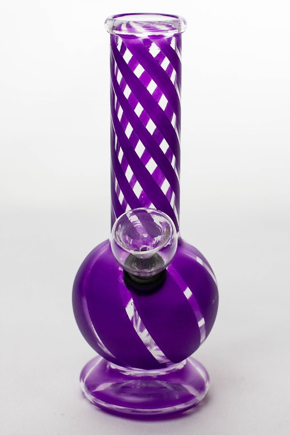 6 hollow base glass water bong
