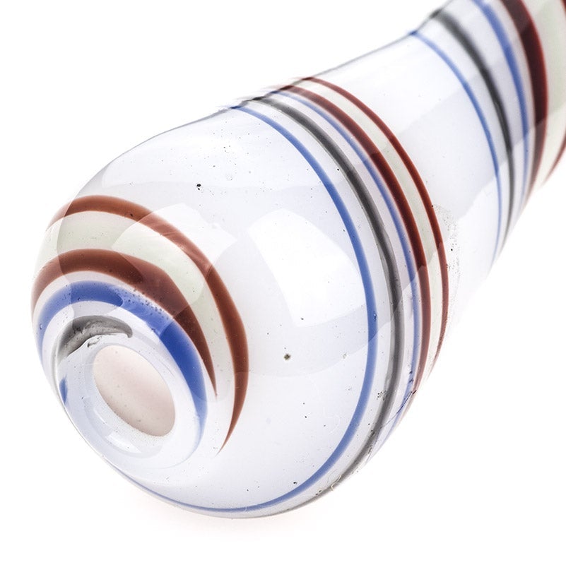 Spiral White Glass Pipe