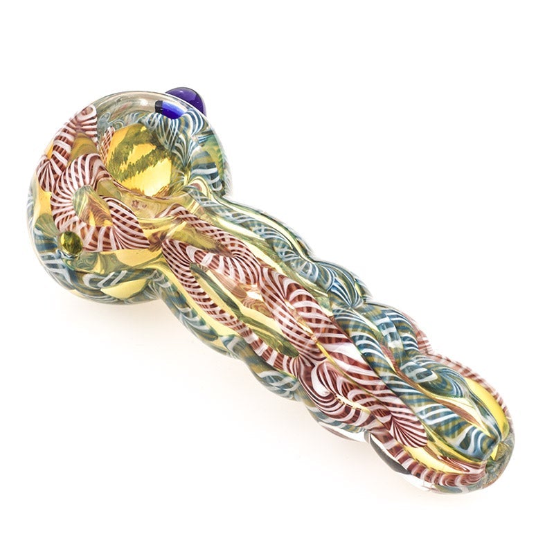 Chunky Glass Spoon Pipe w/ Marble