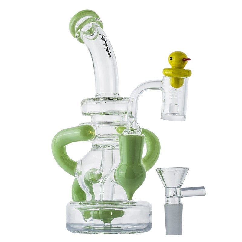 Green Recycler Showerhead Perc Dab Rig Set
