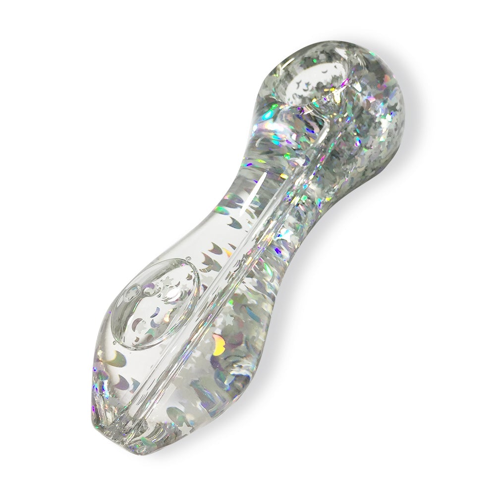 Sparkly Glitter Glass Pipe (Random Color)