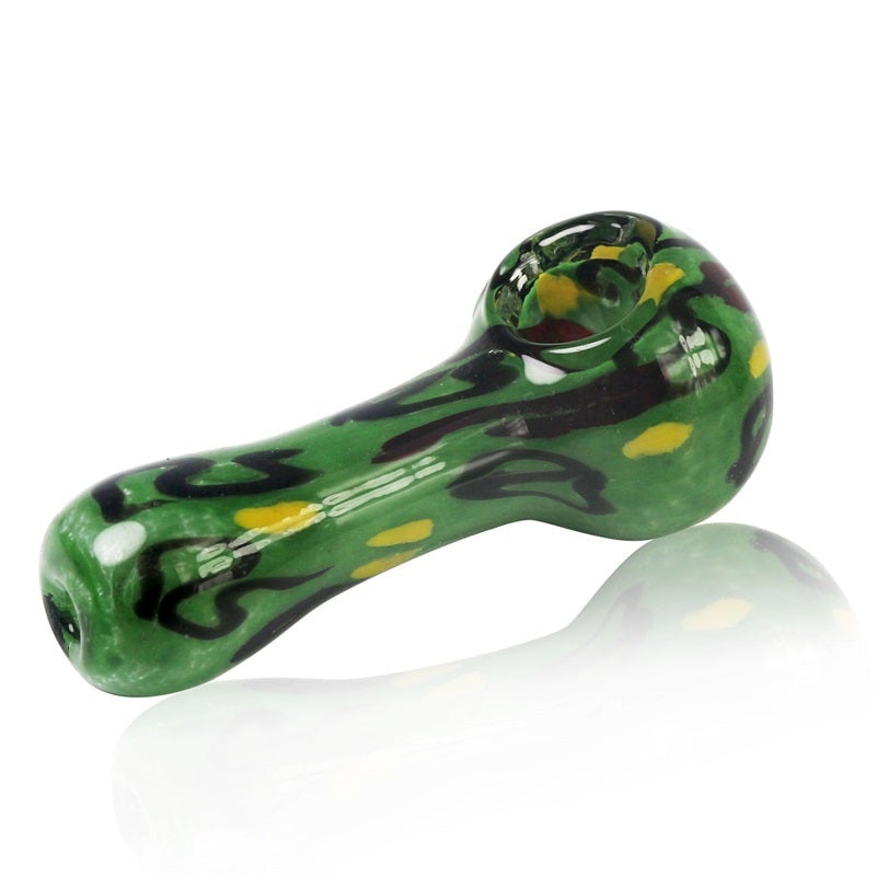 Handmade Strips Glass Pipe (Random Color)