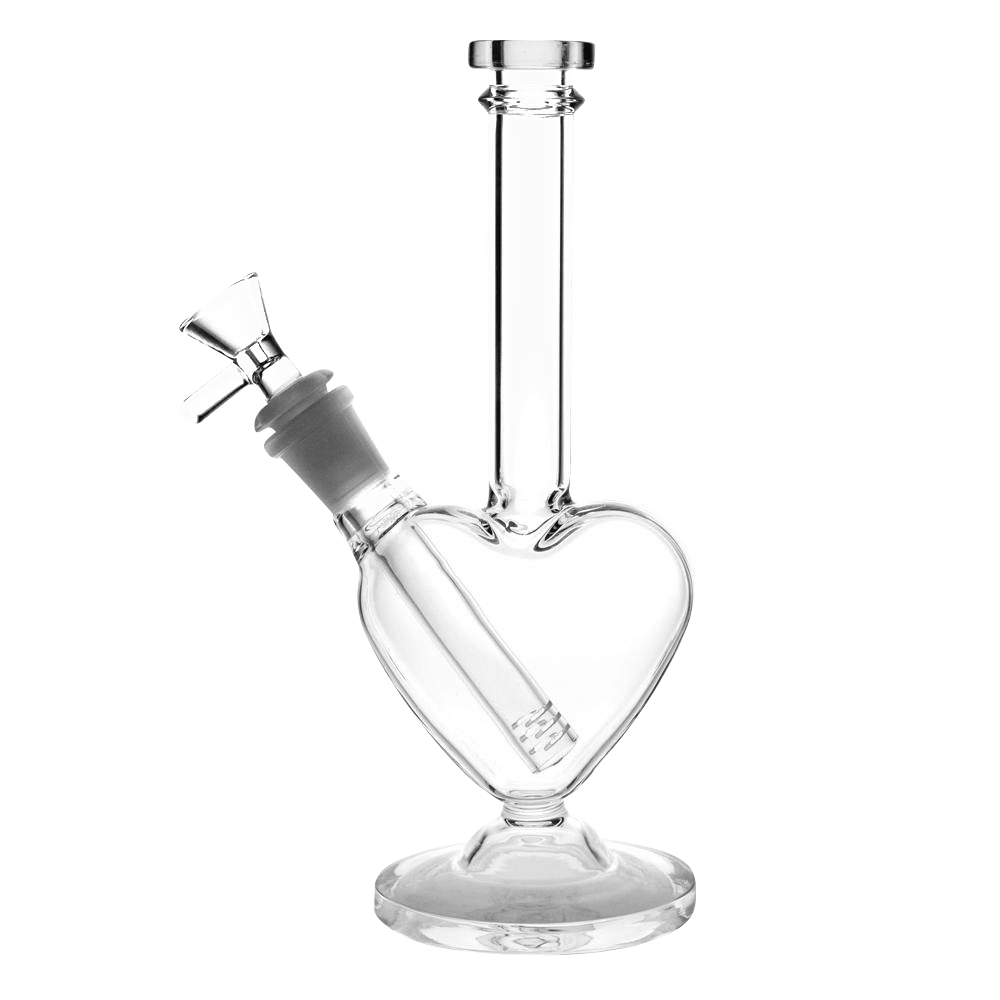 Love Heart Shaped Glass Bong (Random Color) - PuffingBird AU