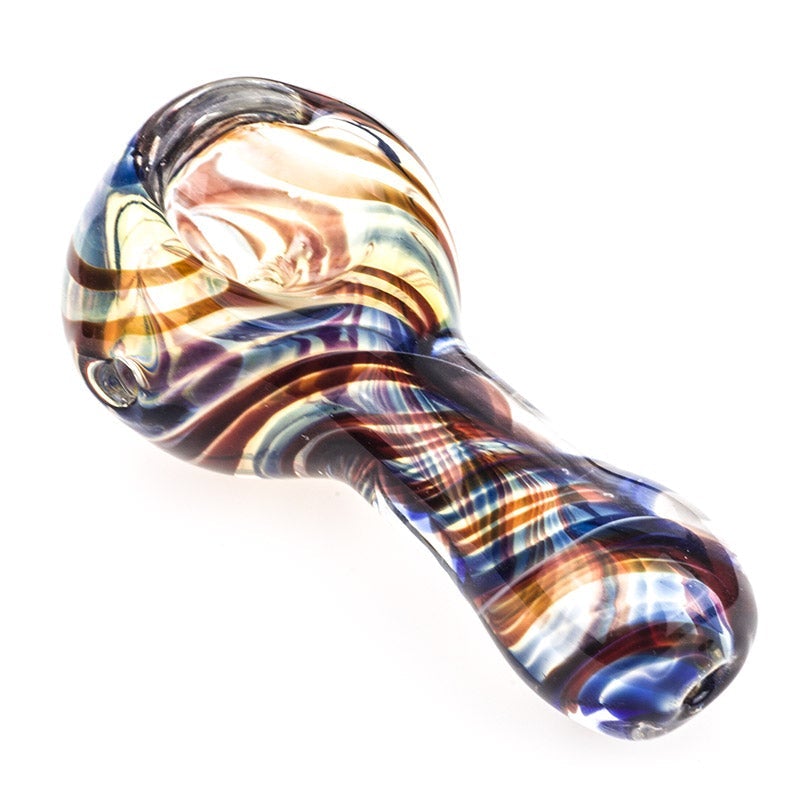 Handmade Swirl Fumed Glass Pipe