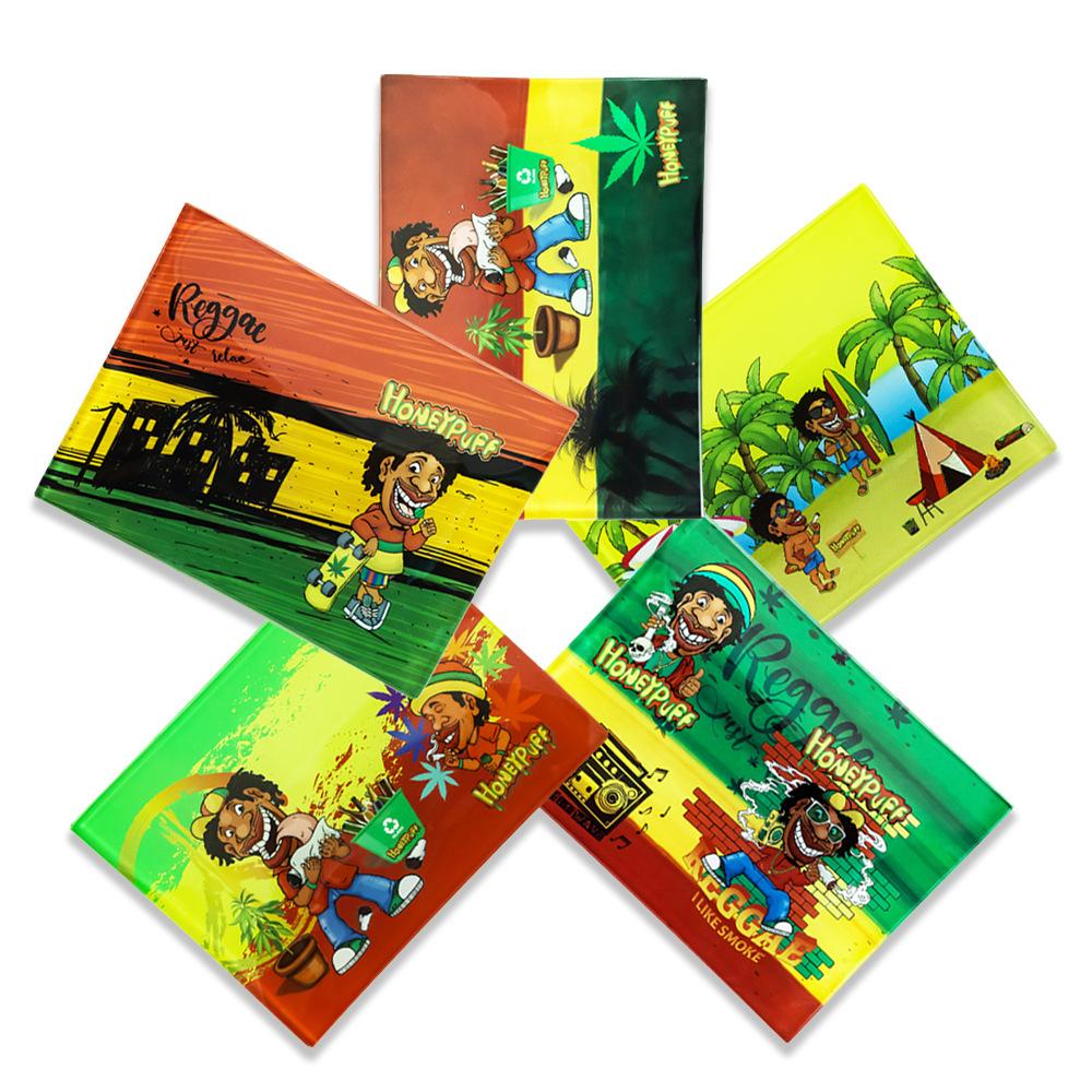 Mexico Vacation Wind Break Proof Glass Rolling Tray