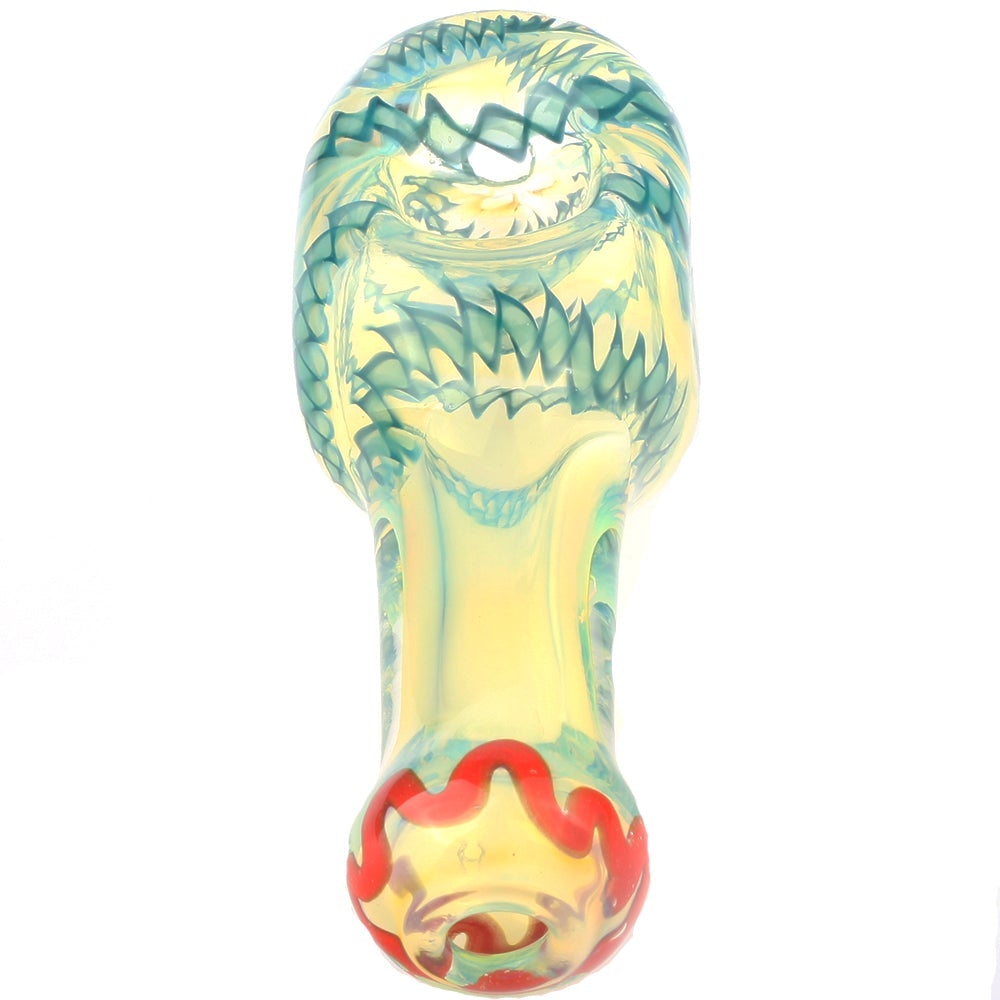 3.9 Fumed Glass Squared Bowl Spoon Pipe