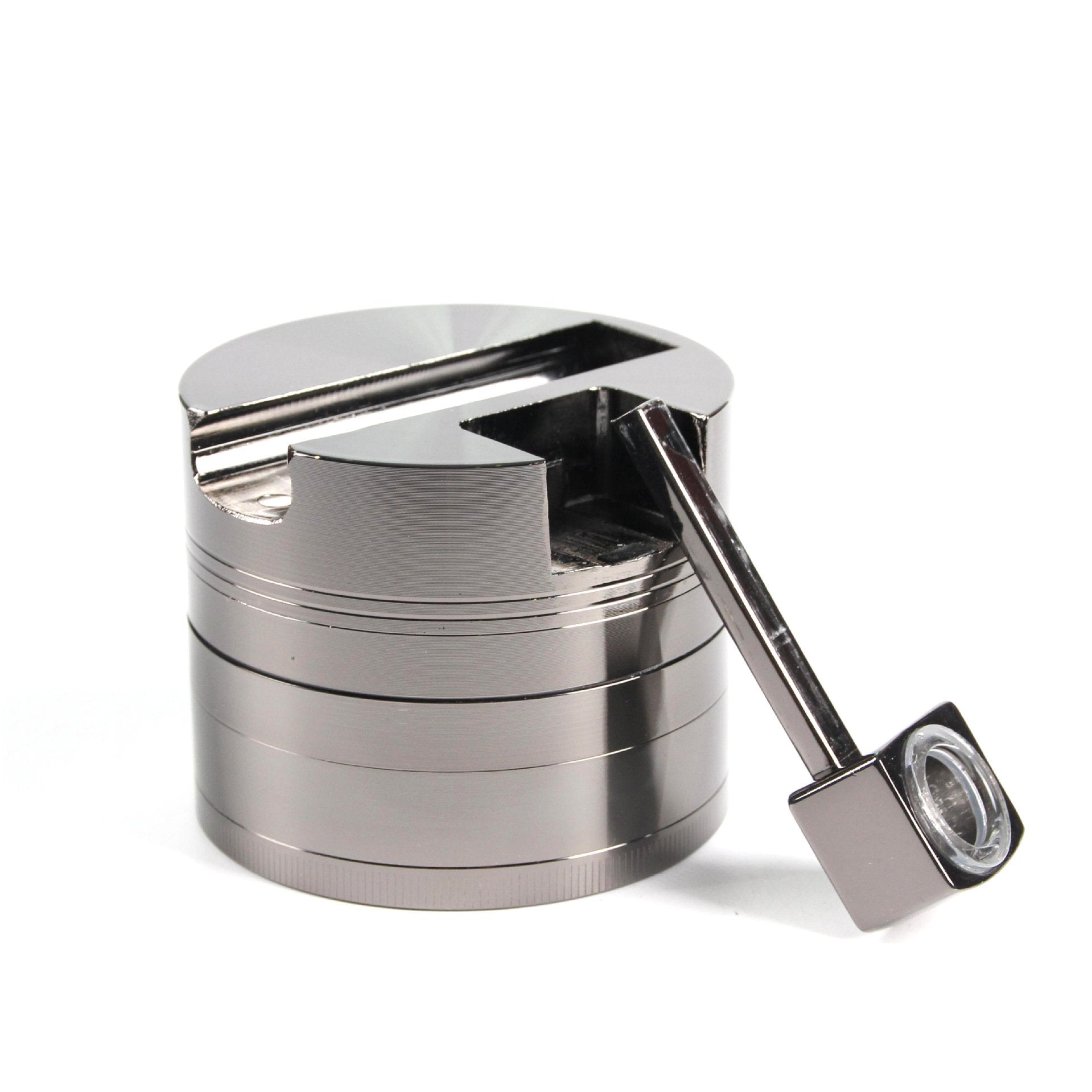 75mm 5-Layer Zinc Alloy Grinder With  Stealth Pipe Random Color