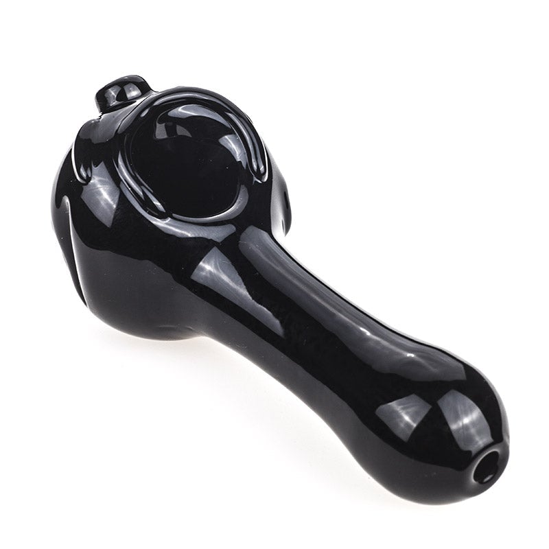 Totem Theme Black Glass Pipe