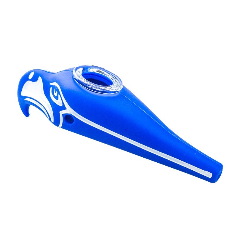Silicone Seahawks Hand Pipe (Random Color)