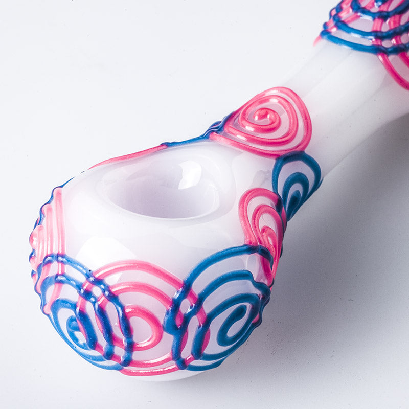 1.58 Spiral Pattern Glow-In-The-Dark Glass Pipe