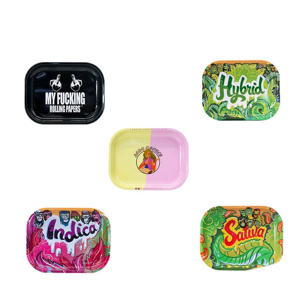 Popular Pattern Tinplate Metal Cigarette Rolling Tray