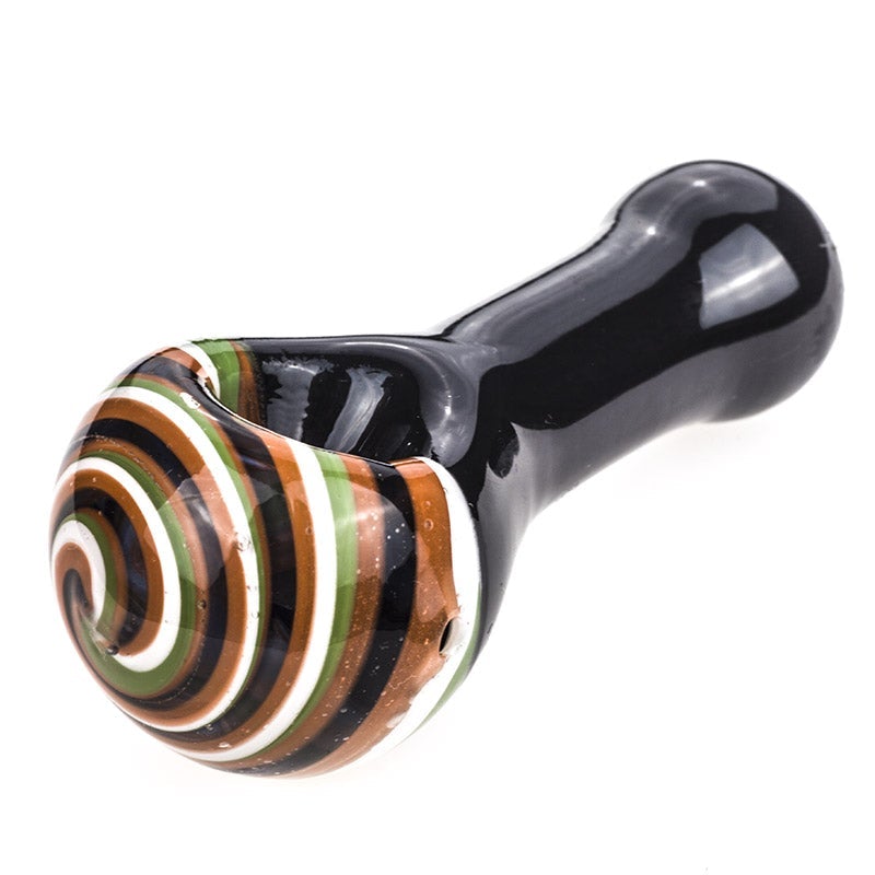 Spiral Pattern Glass Spoon Pipe