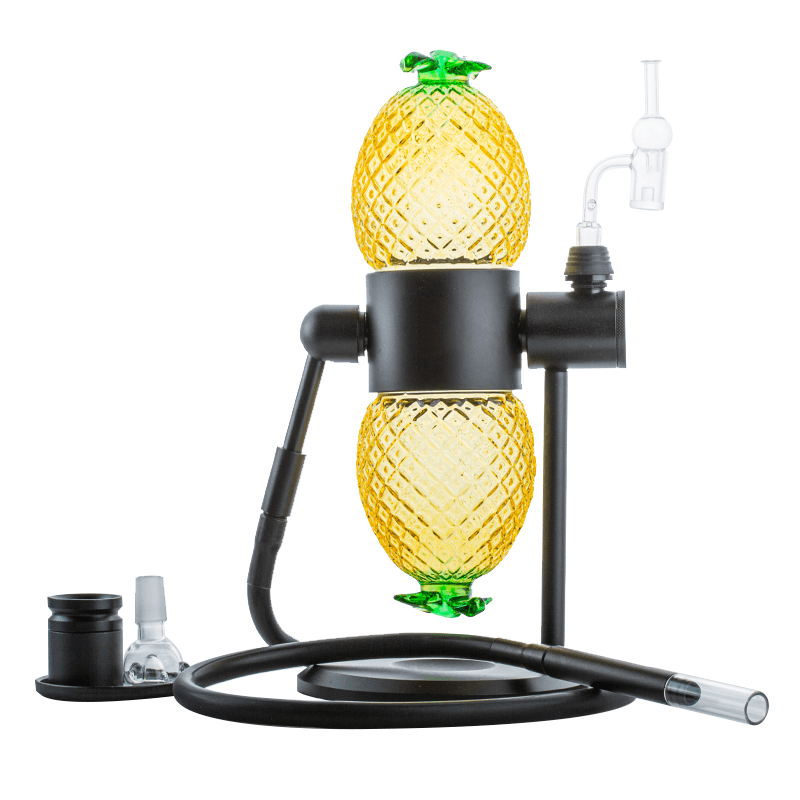 Pineapple Gravity Bong w/ Reactor Quartz Banger Carb Cap Set
