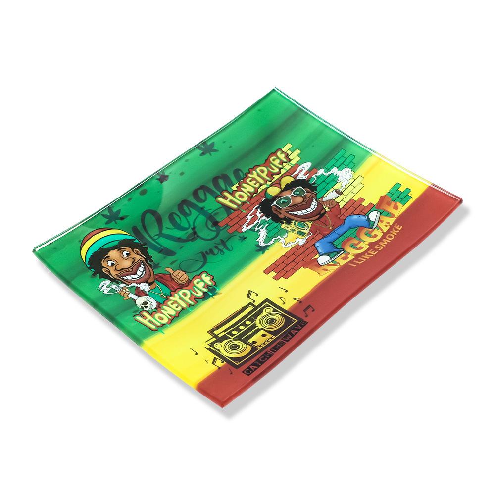 Mexico Vacation Wind Break Proof Glass Rolling Tray
