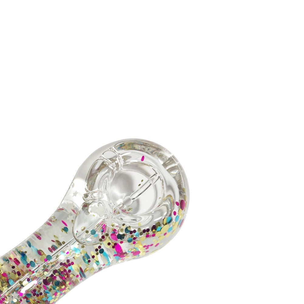 Sparkly Glitter Glass Pipe (Random Color)