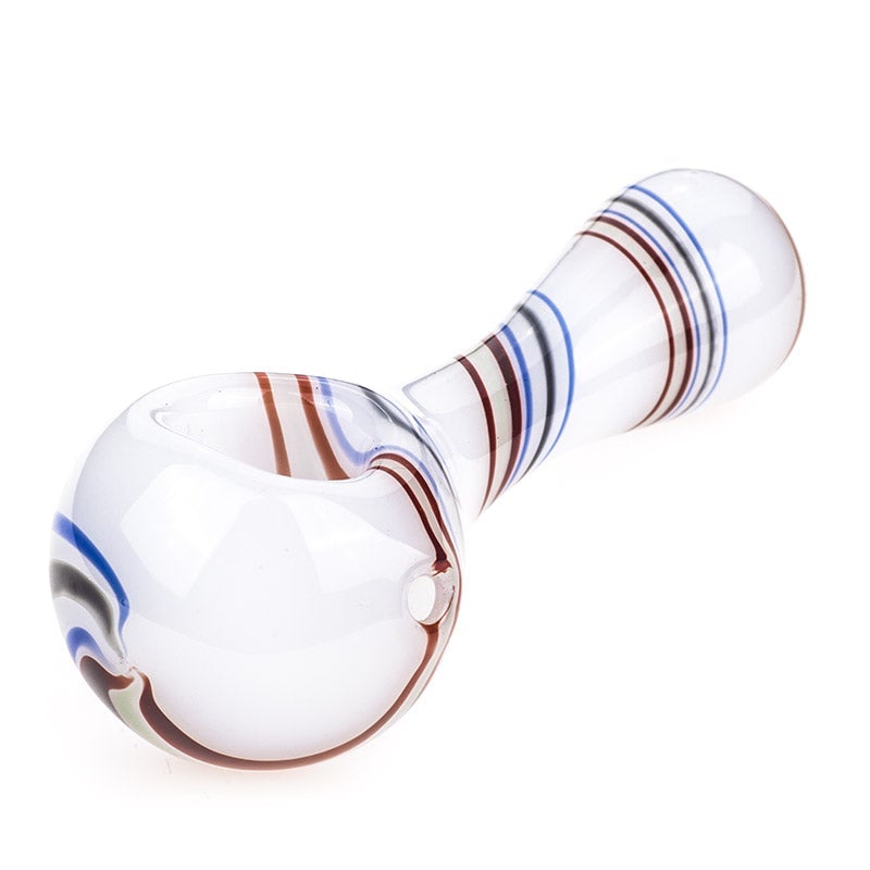 Spiral White Glass Pipe - PuffingBird AU