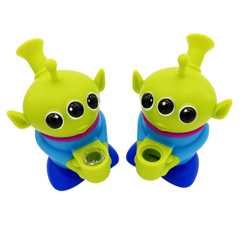 Three-Eyed Alien Silicone Mini Water Pipe - PuffingBird AU