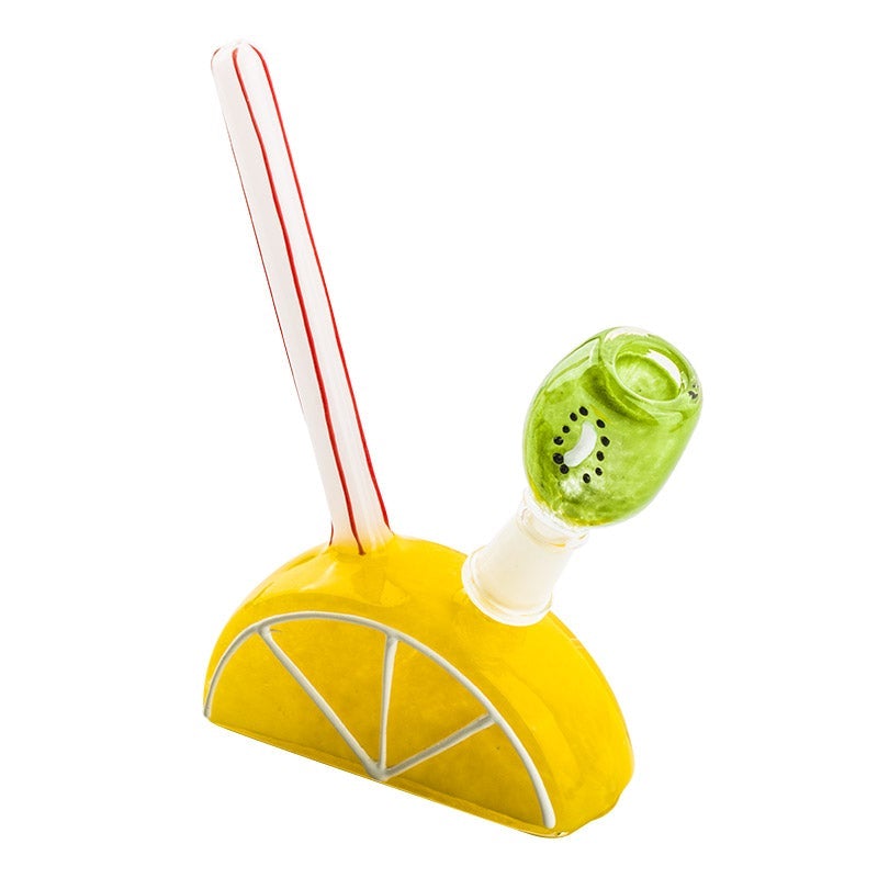 6.7 Lemon Theme Glass Bong