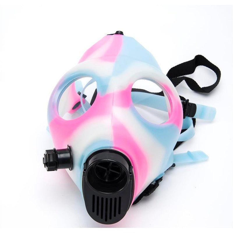Glow-In-The-Dark Camouflage Silicone Gas Mask Bong