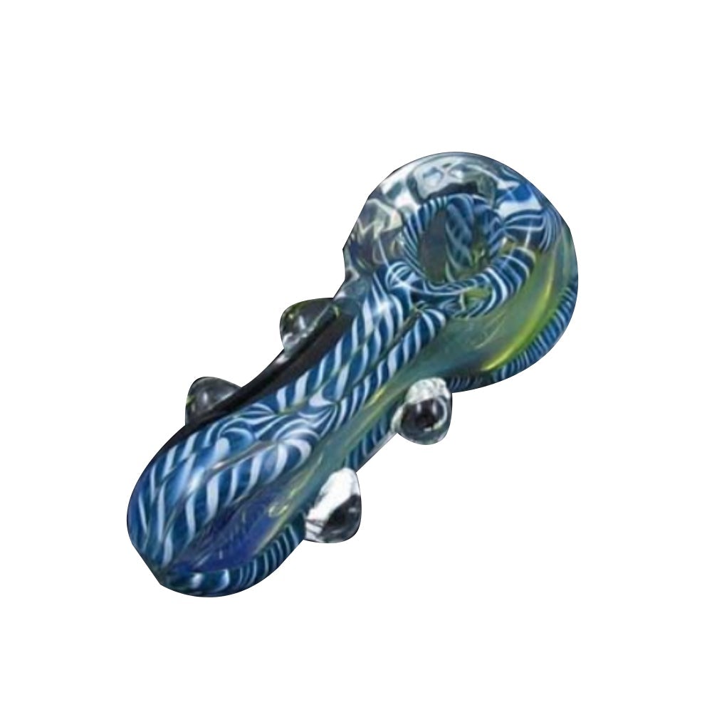 Fumed Glass Hand Pipe w/ Marbles