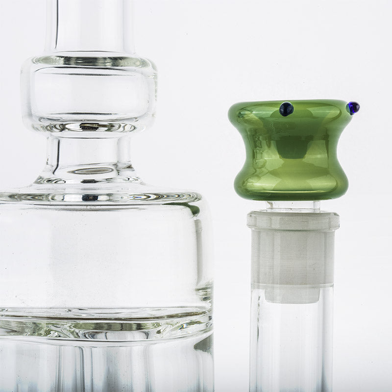 18mm Male Green Bong Bowl With Blue Marbles