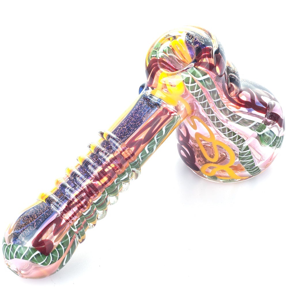 Fumed Glass Hammer Bubbler w/ Milli Scheme
