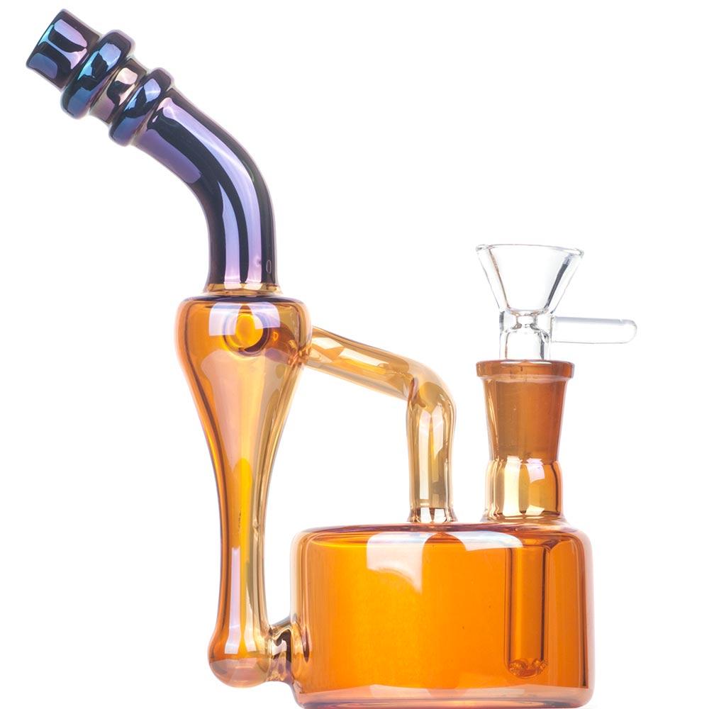 Dual Chamber Recycler Dab Rig w/ Lookah Q7 Electric Dab Nail Set