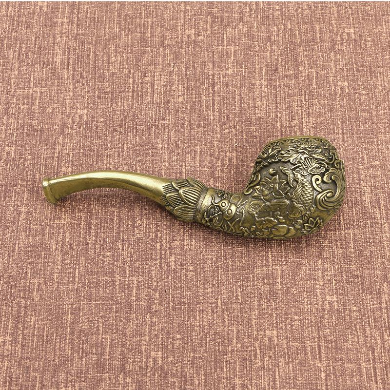 4.4 Handmade Brass Sherlock Pipe with Fish Design