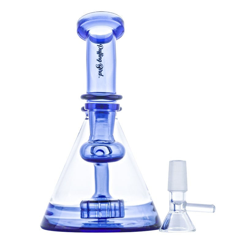 Showerhead Perc Glass Dab Rig w/ Blue Glass Pipe Set