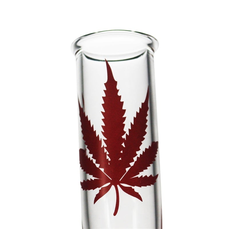 8 Marijuana Leaf Basic Glass Bong