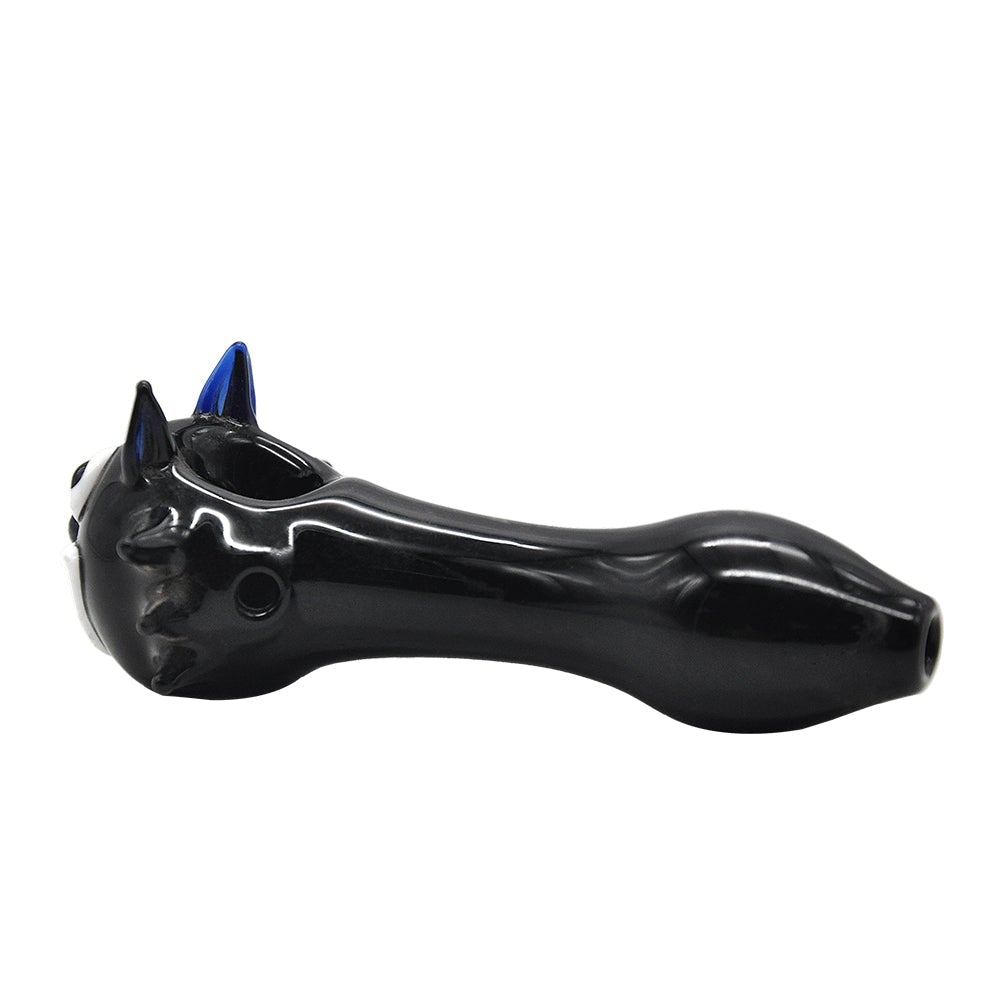 Black Cat Face Spoon Pipe