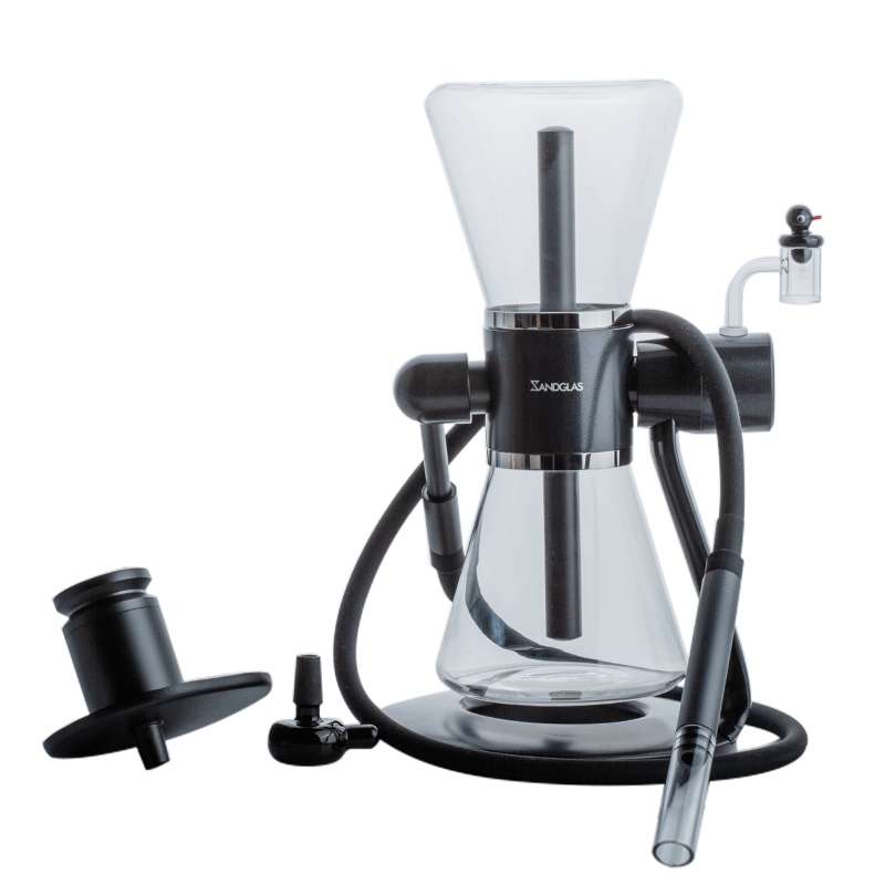 SANDGLAS Gravity Bong w/ Extra Thick Quartz Banger Carb Cap Set