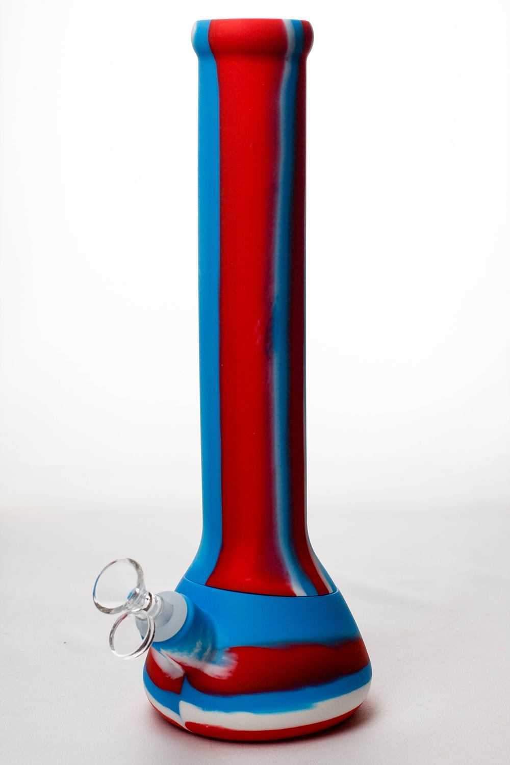 13 Stripe Silicone Beaker Bong