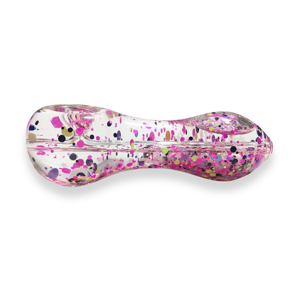 Sparkly Glitter Glass Pipe (Random Color)
