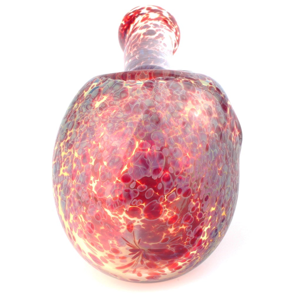 Lava Red Frit Glass Hammer Bubbler
