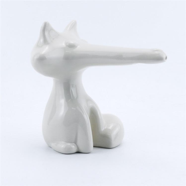 Fox-Shaped Ceramic Water Pipe