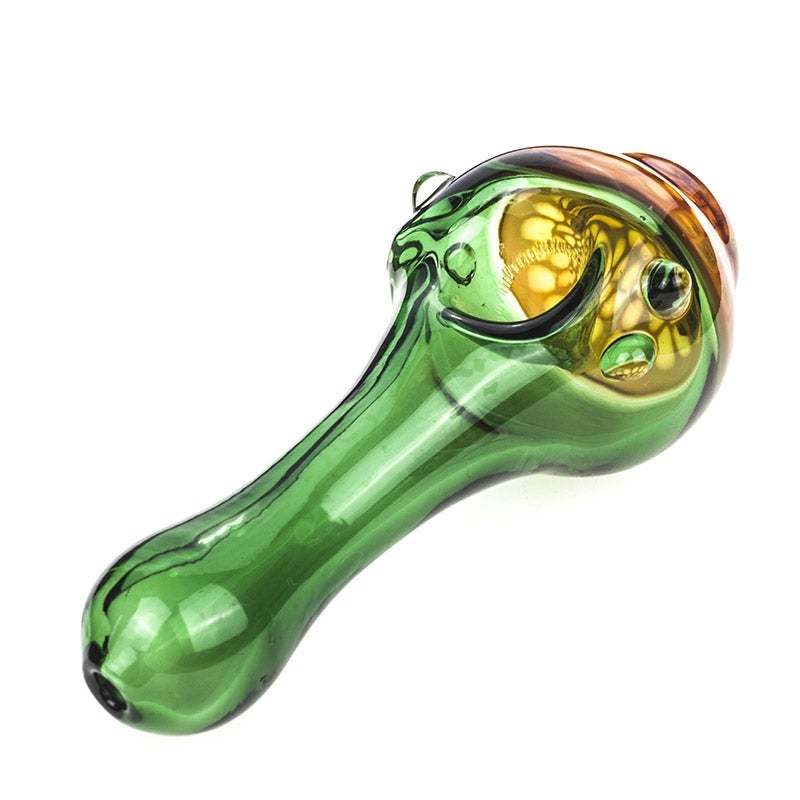 Honeycomb Green Glass Pipe