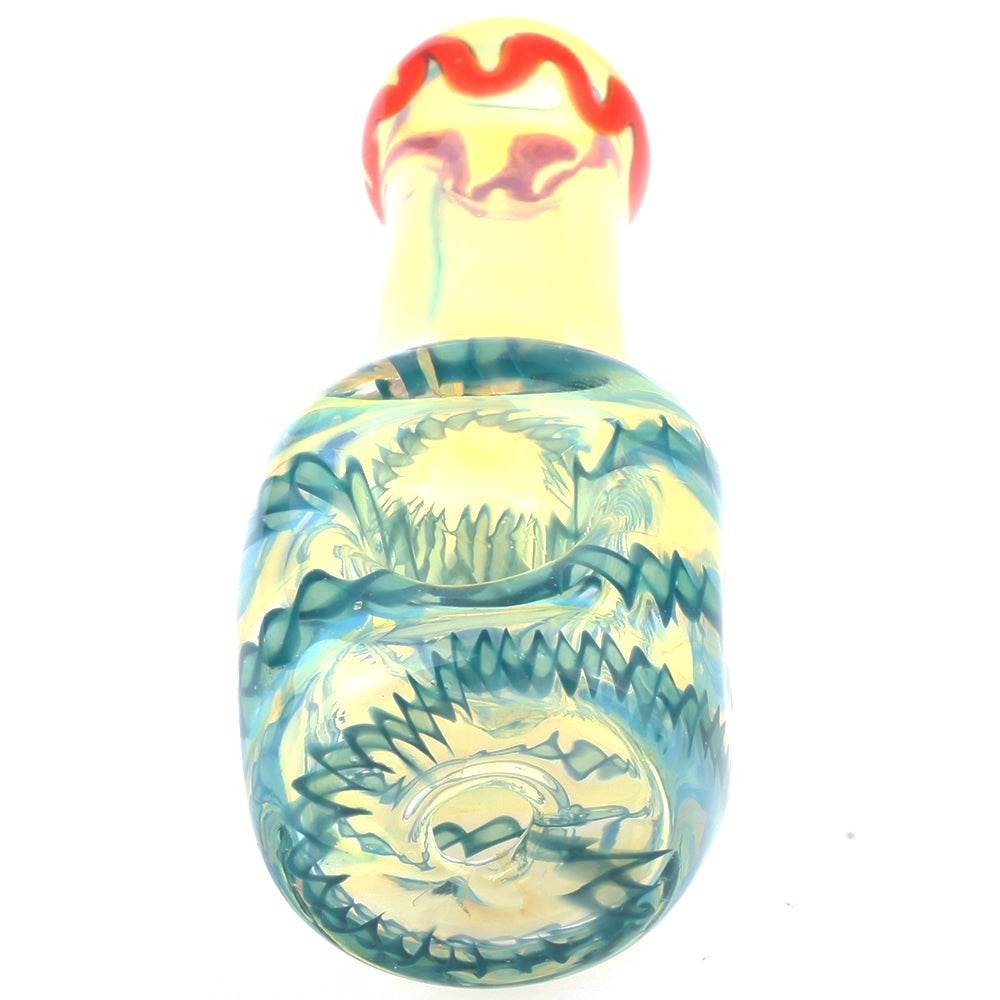 3.9 Fumed Glass Squared Bowl Spoon Pipe