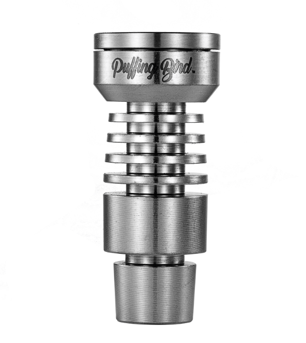 14mm/18mm Male GR2 Titanium Domeless Nail w Dab Plate