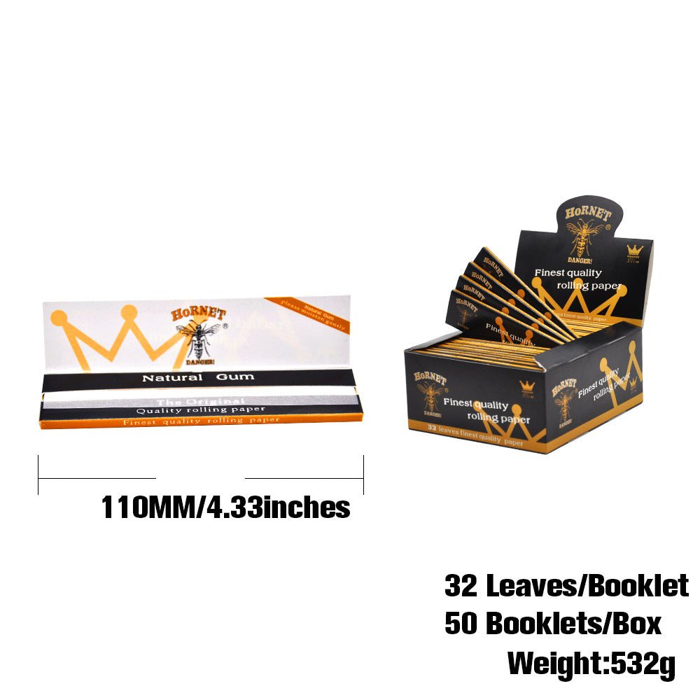 Hornet Black Kingsize 110mm Rolling Paper 5 Booklets