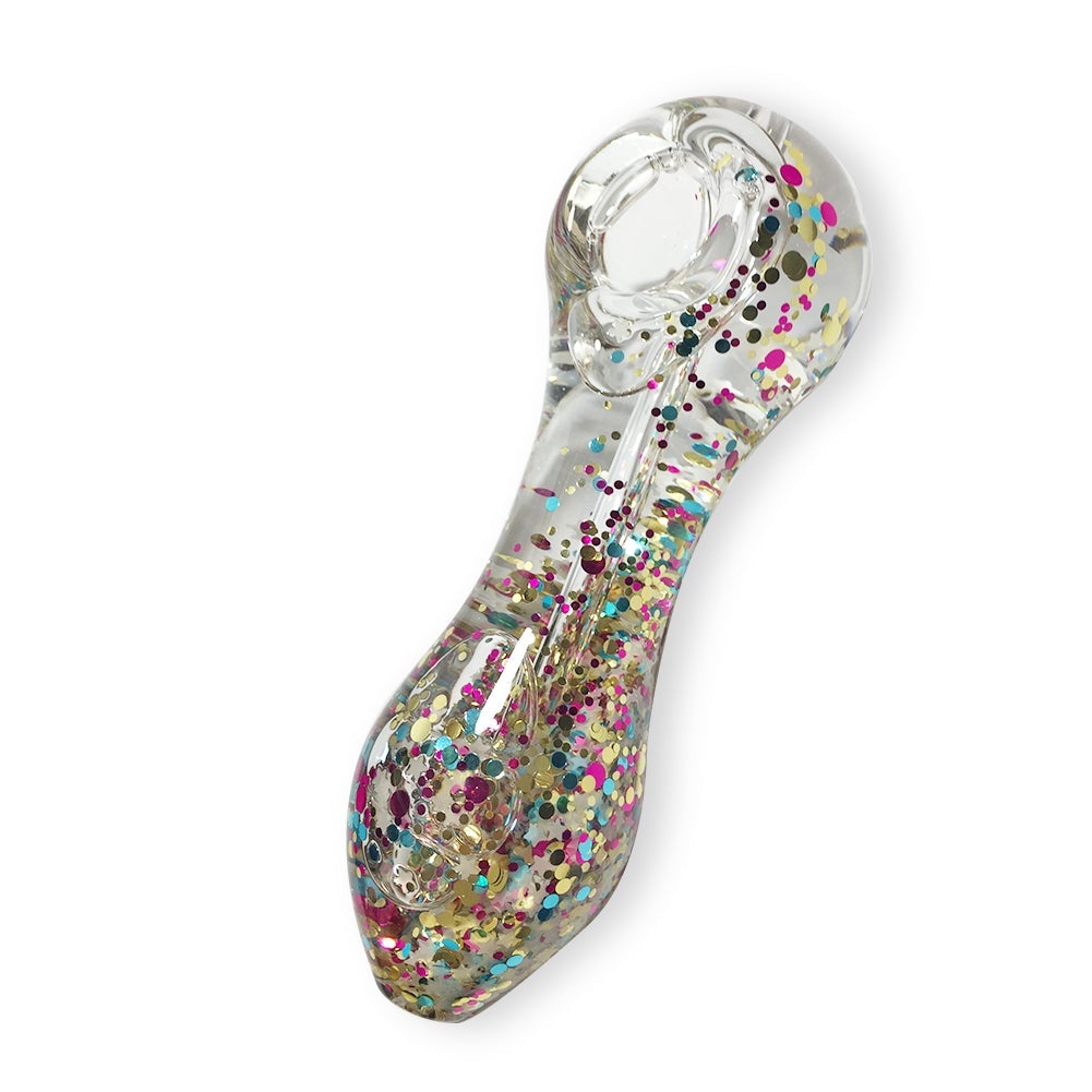 Sparkly Glitter Glass Pipe (Random Color)