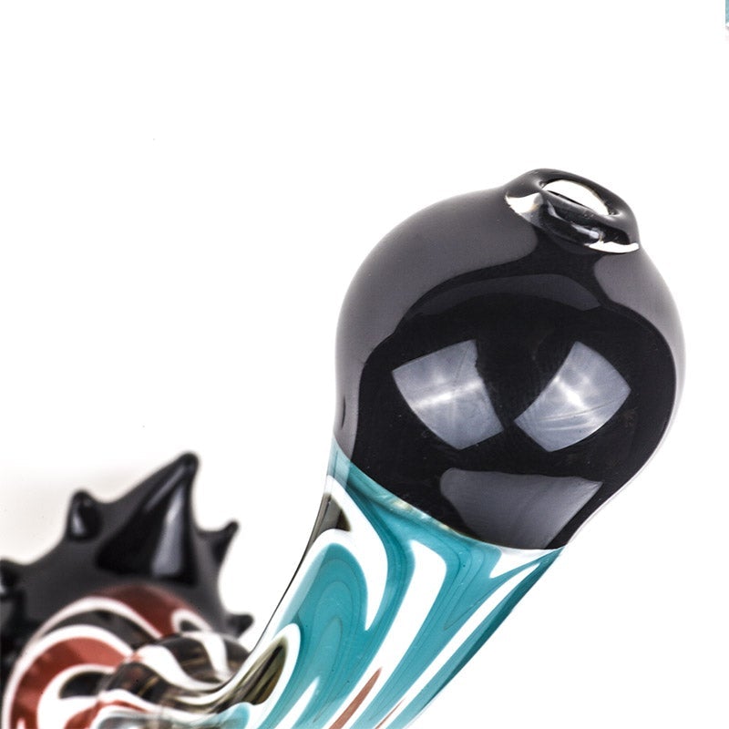 Rasta Black Glass Bubbler