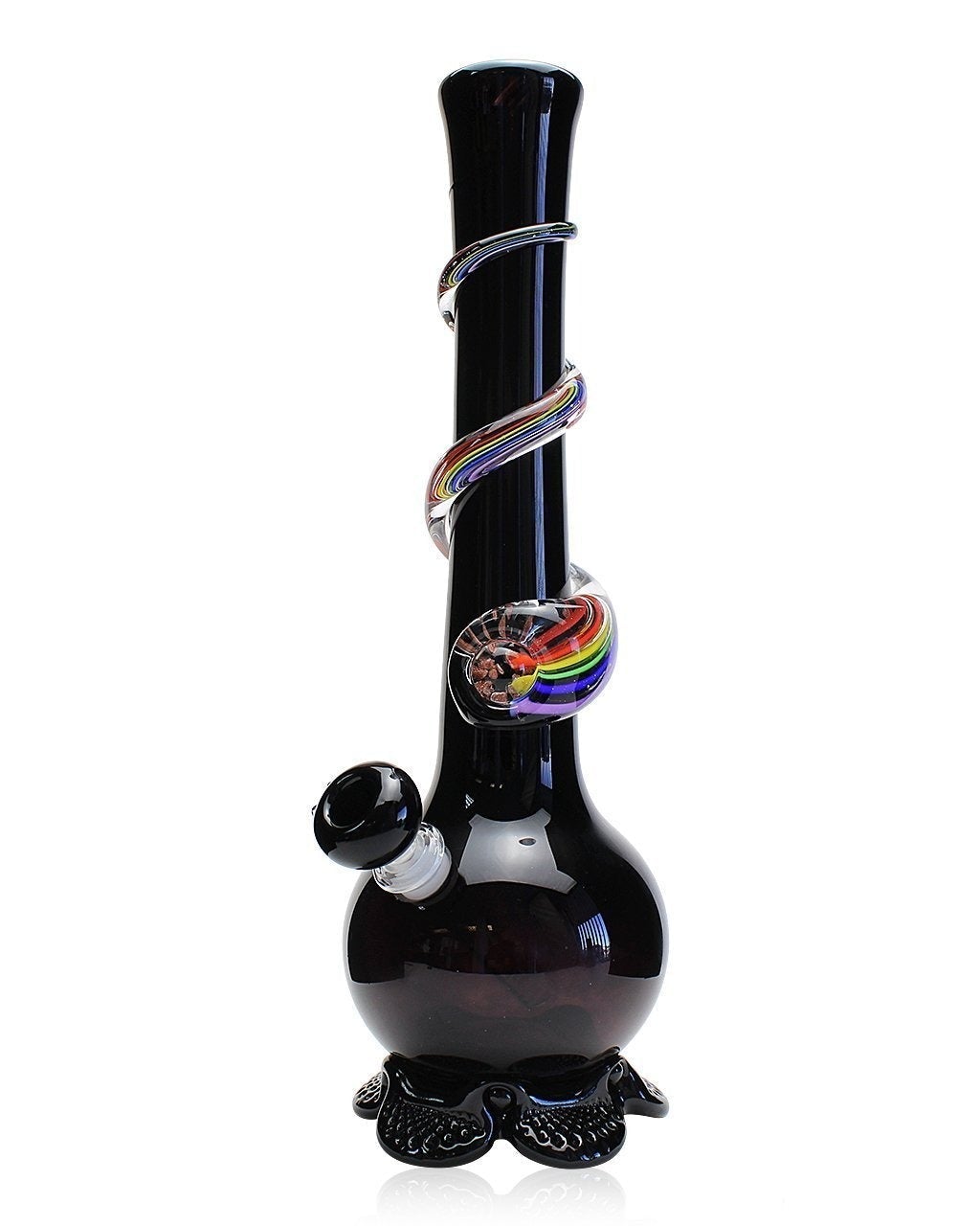 Noble Glass Medium Rainbow Wrapped Soft Glass Bong