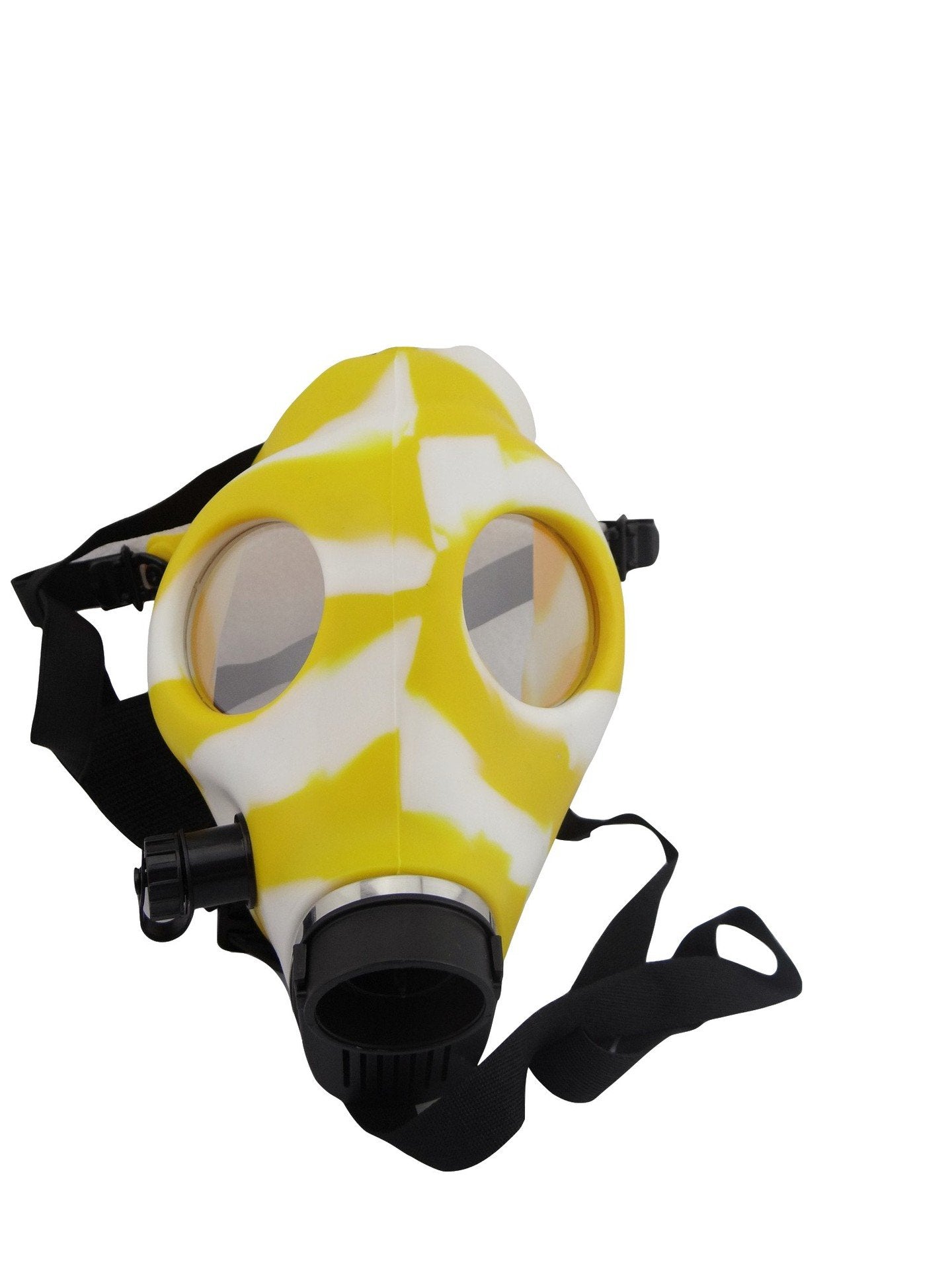 Two Tone Silicone Gas Mask Bong with Acrylic Skull Bong