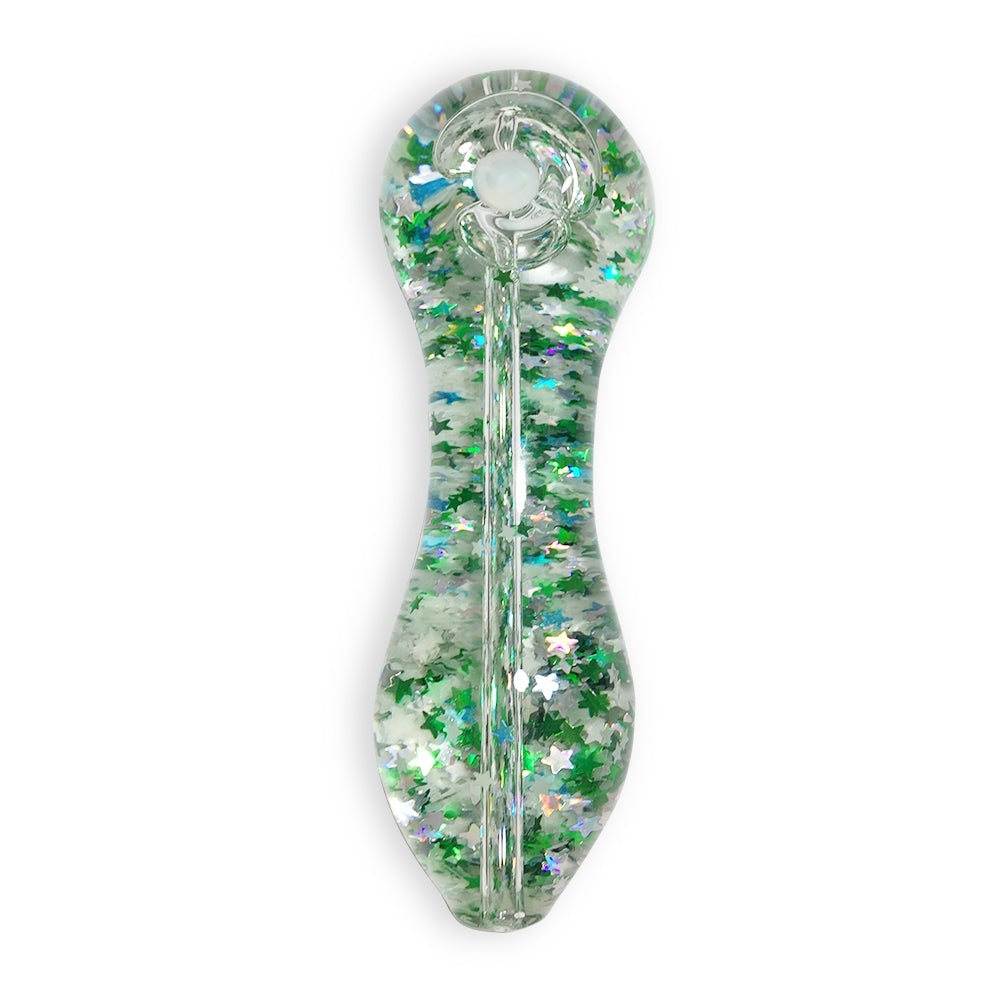 Sparkly Glitter Glass Pipe (Random Color)